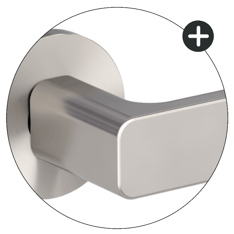 Vaya 265 Minimal Modern rund - Samtgrau - Türgriff / Rosettengarnitur - Griffwerk