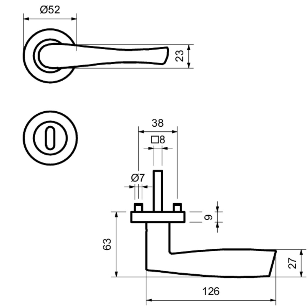 Palma  - R - Türdrücker / Rosettengarnitur - Südmetall GmbH