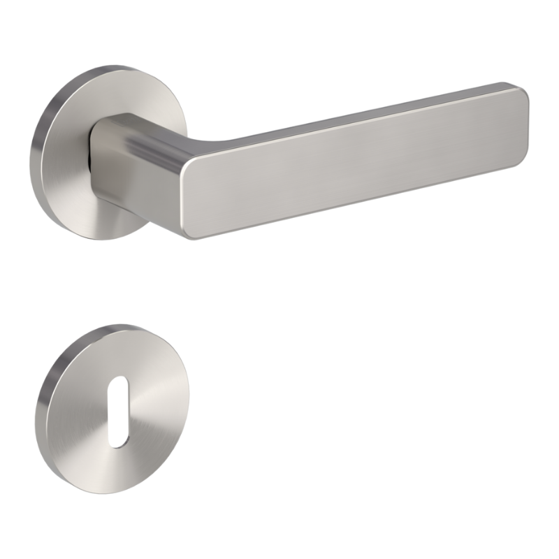 Vaya 265 Minimal Modern rund - Samtgrau - Türgriff / Rosettengarnitur - Griffwerk