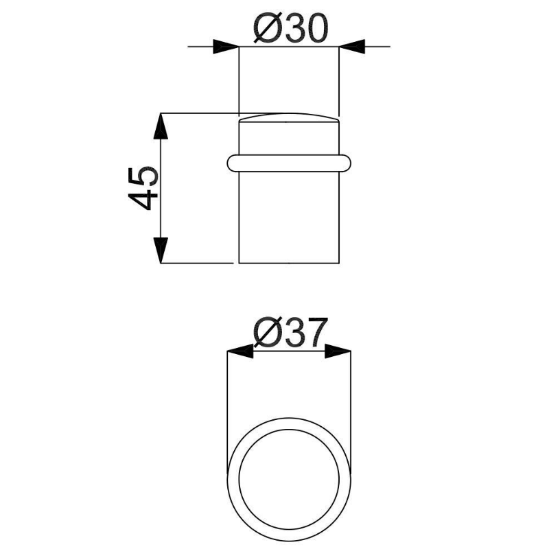 Türstopper / Bodentürpuffer - Messing-sat. - Südmetall