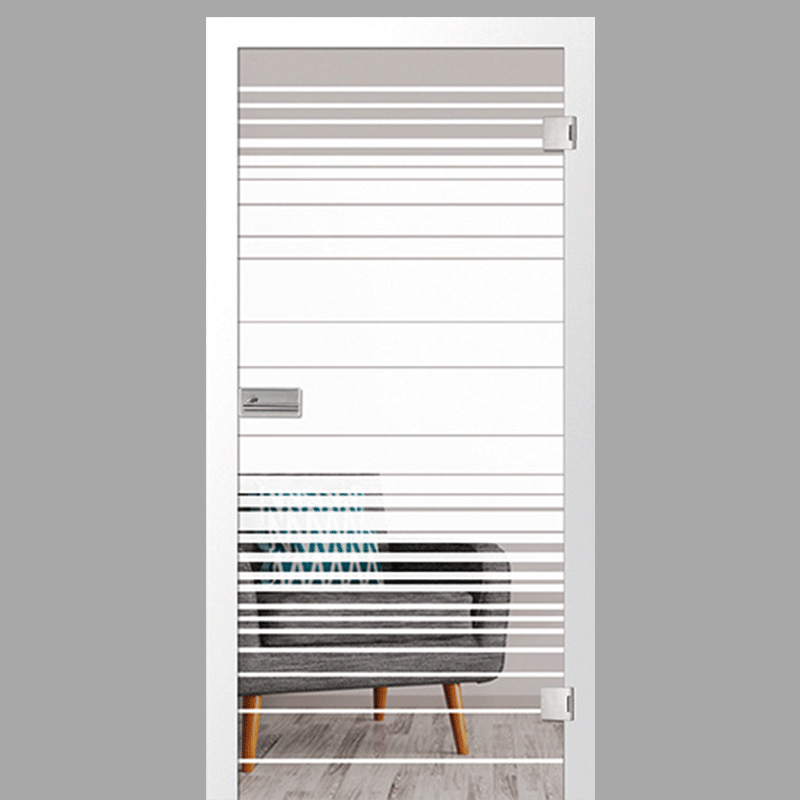 Ufficio Motiv matt - Ganzglastüren / Glastüren mit Zarge Komplettset - Erkelenz Glas GmbH