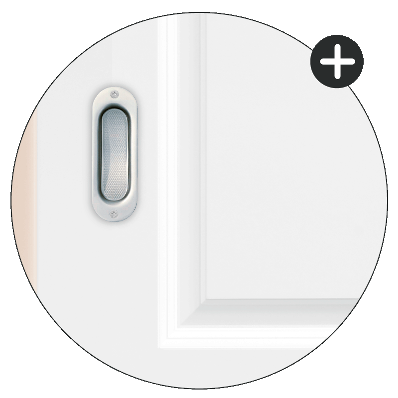 Elegance 04-Q Schiebetür inkl. Softclose & Türdämpfer Landhaustür RAL 9010