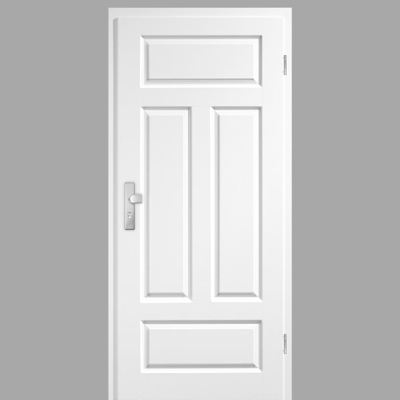 Elegance 04-Q Wohnungstüren / Schallschutztüren mit Zarge CPL RAL 9003 Polarweiss