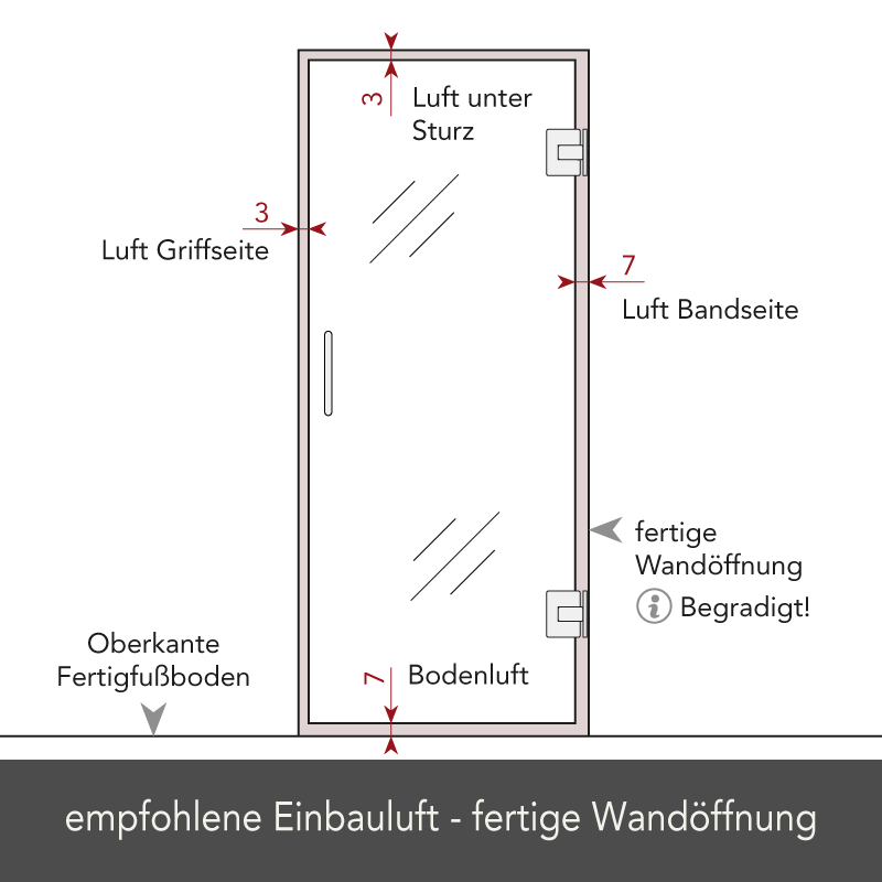 Pendeltür Rope Mattprint - Ganzglastür / Glastür