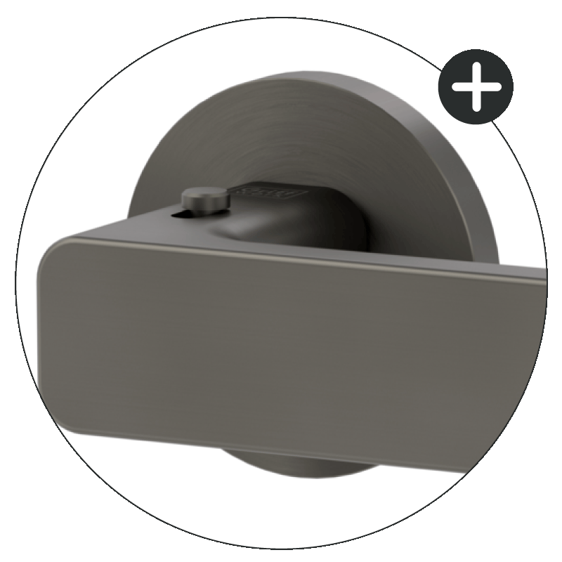 Vaya 265 Minimal Modern rund - smart2lock - Kaschmirgrau - Türdrücker / Rosettengarnitur - Griffwerk