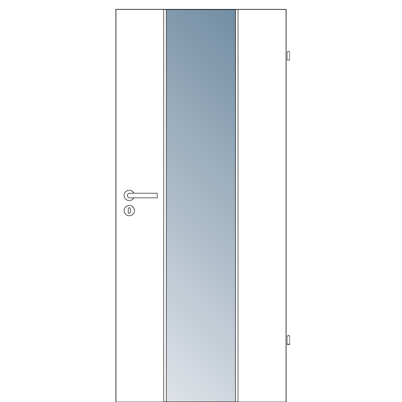 Polarweiss 03 - Light 3-M - Holzglastür CPL RAL 9003