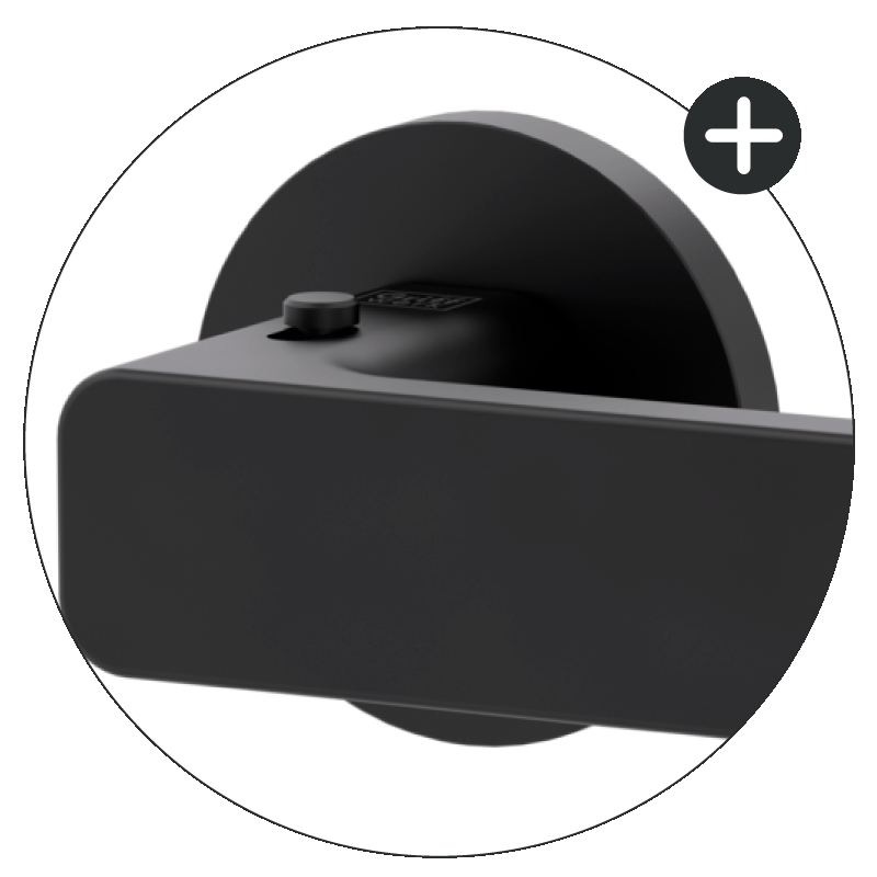 Vaya 265 Minimal Modern rund - smart2lock - Graphitschwarz - Türdrücker / Rosettengarnitur - Griffwe