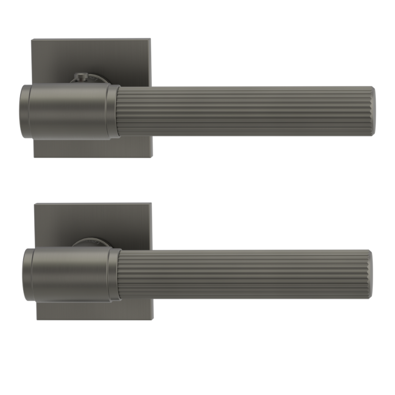Vaya 136 Aris eckig - smart2lock - Samtgrau - Türdrücker / Rosettengarnitur - Griffwerk