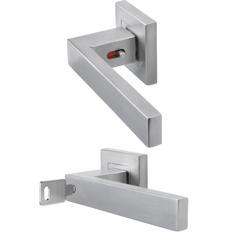 Abano Square - Edelstahl finish - Türdrücker - Griffwelt Minimo