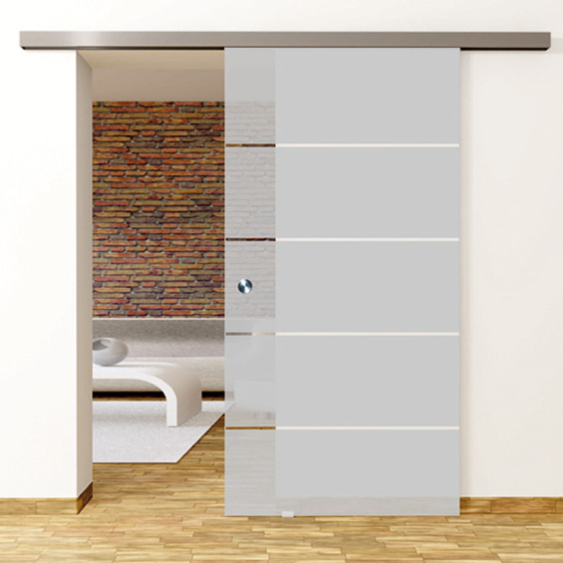 Prime 7 Motiv Klar - Glasschiebetür - Set Komplett mit Softclose & Griff - Erkelenz Glas GmbH