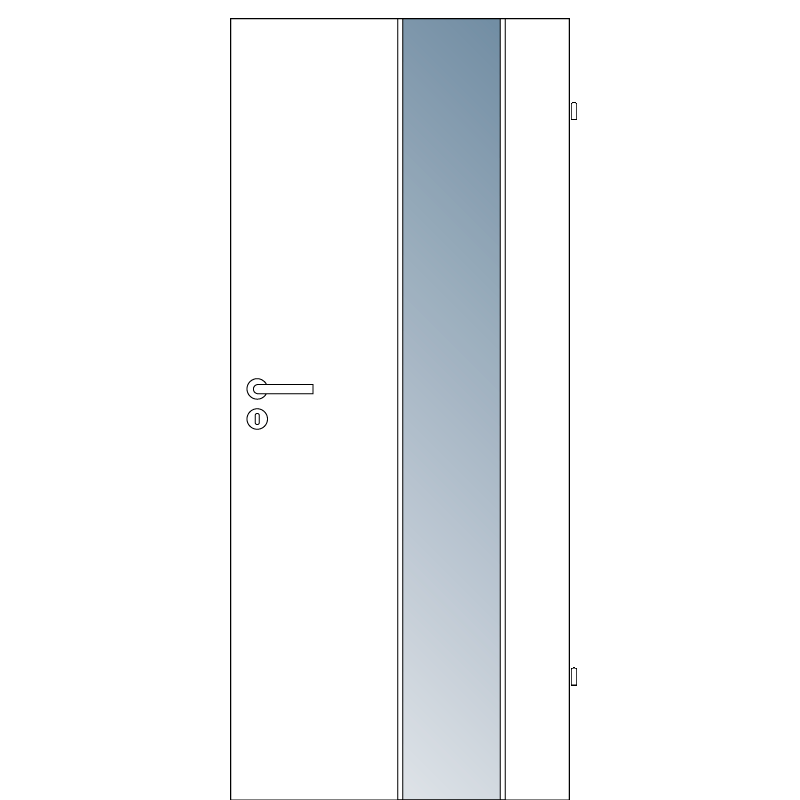 Polarweiss 03 - Light 2-B - Holzglastür CPL RAL 9003
