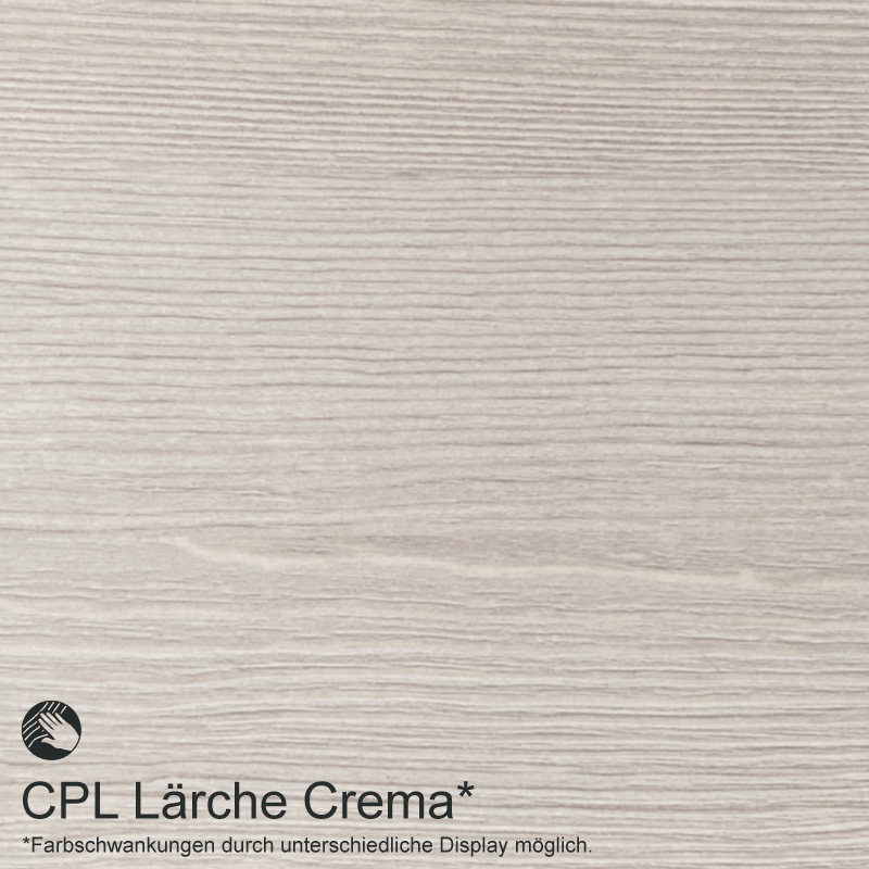 Lärche Crema Schiebetür in der Wand laufend - fühlbare CPL Oberfläche - Maserung Quer