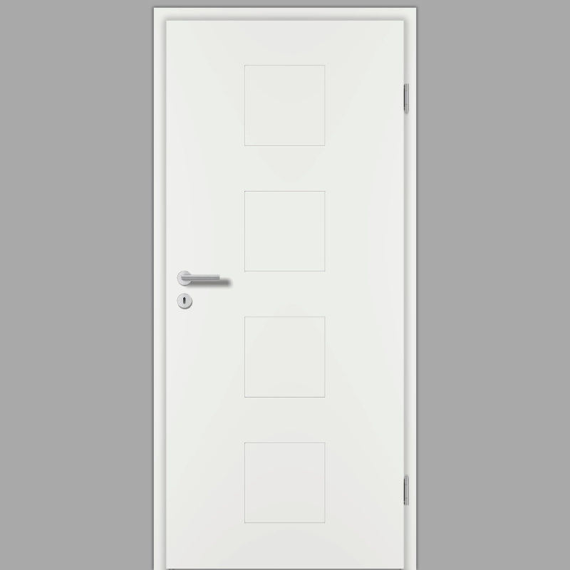 Riva RI5 Zimmertür / Innentür Weiss RAL 9016 mit Zarge CPL Weißlack