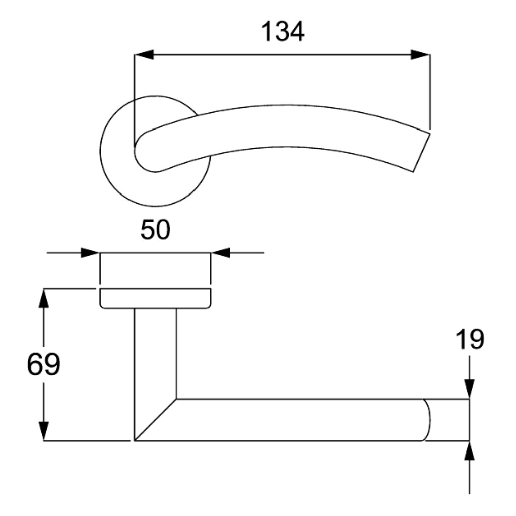 Lisa - R Basic - Türdrücker / Rosettengarnitur - Südmetall GmbH