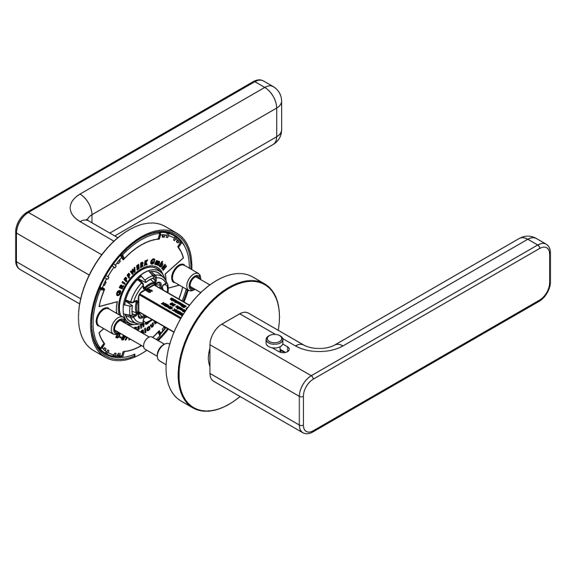 Vaya 265 Minimal Modern rund - smart2lock - Samtgrau - Türdrücker / Rosettengarnitur - Griffwerk