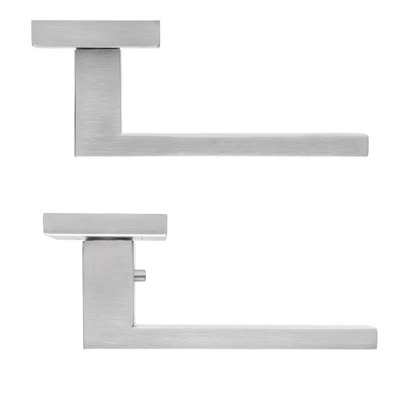 Abano Square - Edelstahl finish - Türdrücker - Griffwelt Minimo