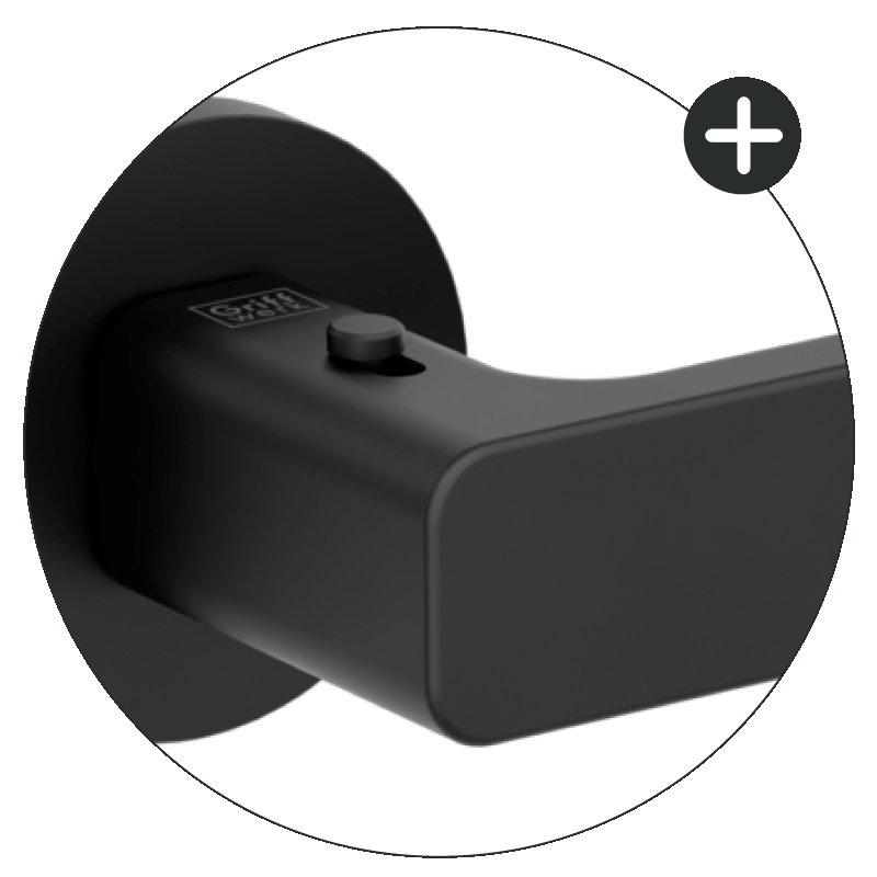Vaya 265 Minimal Modern rund - smart2lock - Graphitschwarz - Türdrücker / Rosettengarnitur - Griffwe