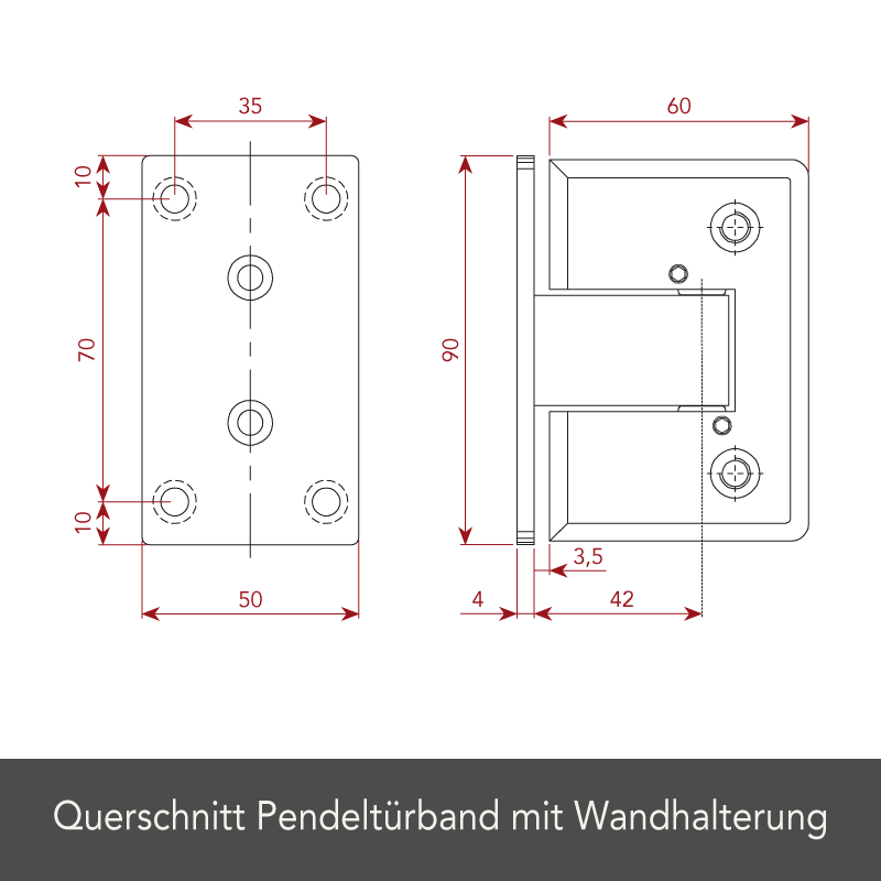Pendeltür Rope Mattprint - Ganzglastür / Glastür