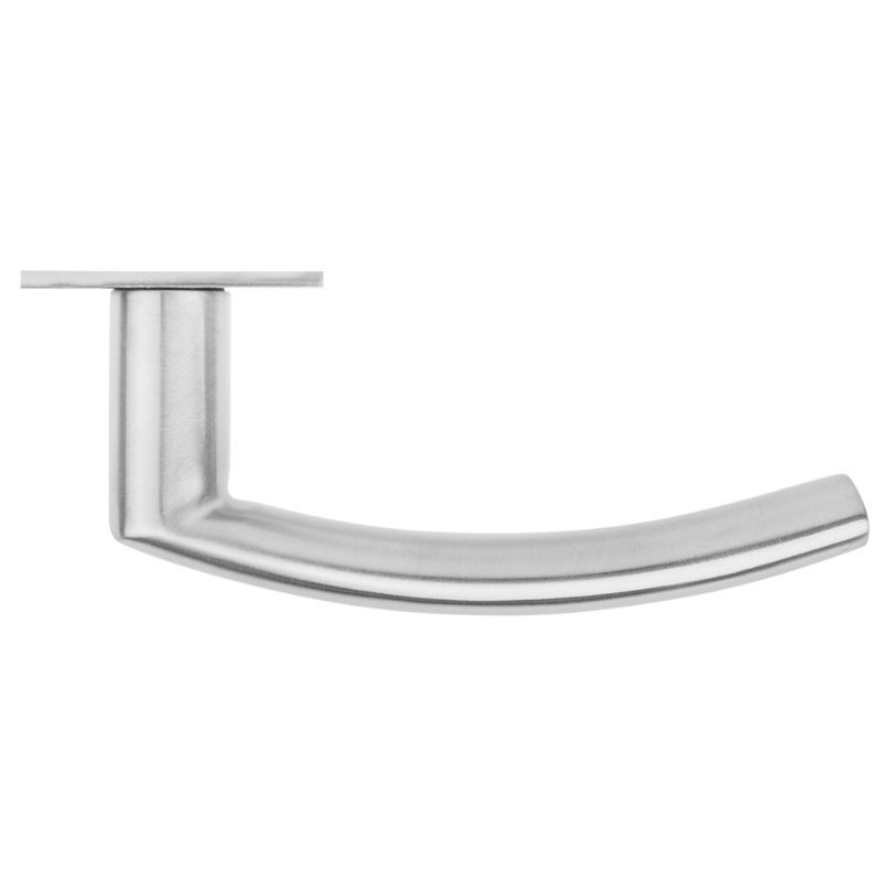 Salerno Flat Round - Edelstahl matt - Türdrücker / Rosettengarnitur - Griffwelt