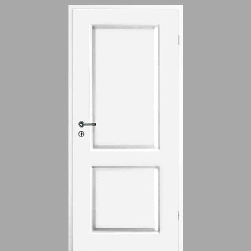 Elegance 02 Wohnungstüren / Schallschutztüren mit Zarge CPL RAL 9003 Polarweiss