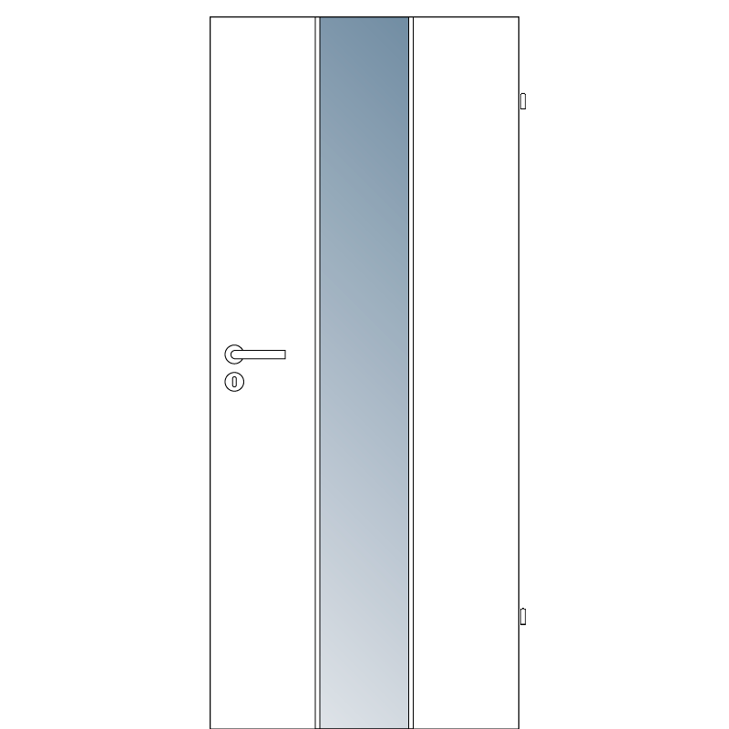 Polarweiss 03 - Light 2-M - Holzglastür CPL RAL 9003