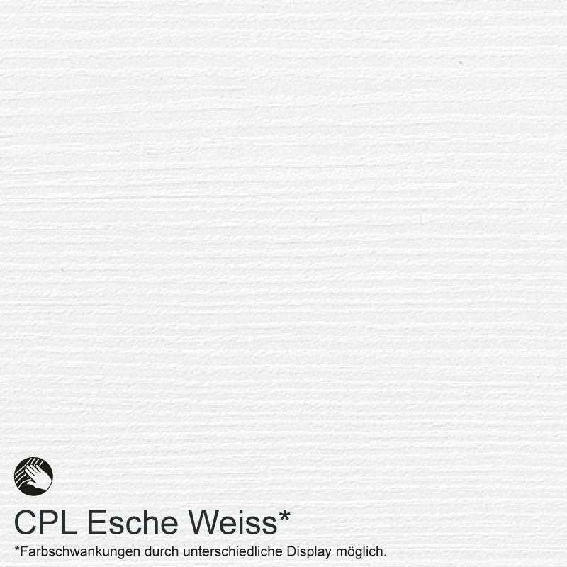 Esche Weiss Schiebetür in der Wand laufend - fühlbare CPL Oberfläche - Maserung Quer