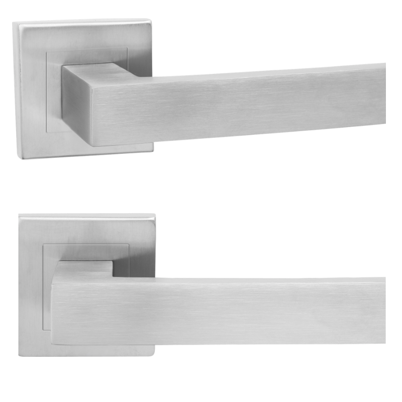 Abano Square - Edelstahl finish - Türdrücker - Griffwelt Minimo