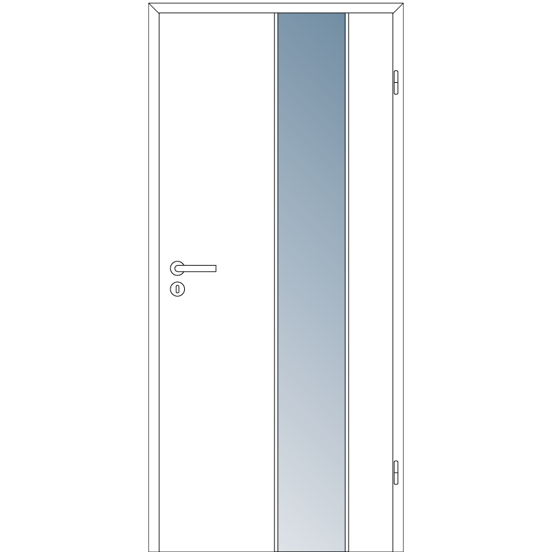 Tür, Glasfenster, Türgriff, Zarge, Schiebeelement, Tür, Zimmertür, Glasstreifen, Griff, Schmaler Spalt