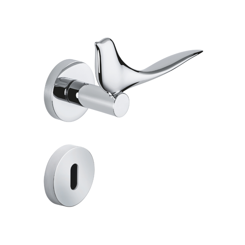 Twitty - R - Chrom poliert - Türdrücker / Rosettengarnitur - Colombo Design