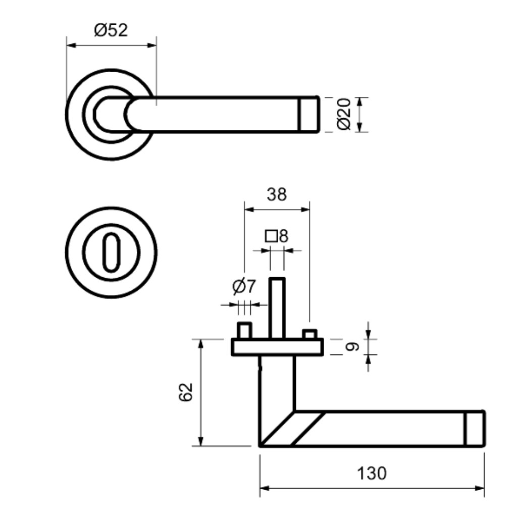 London - R - Türdrücker / Rosettengarnitur - Südmetall GmbH
