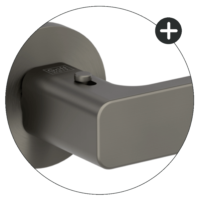 Vaya 265 Minimal Modern rund - smart2lock - Kaschmirgrau - Türdrücker / Rosettengarnitur - Griffwerk