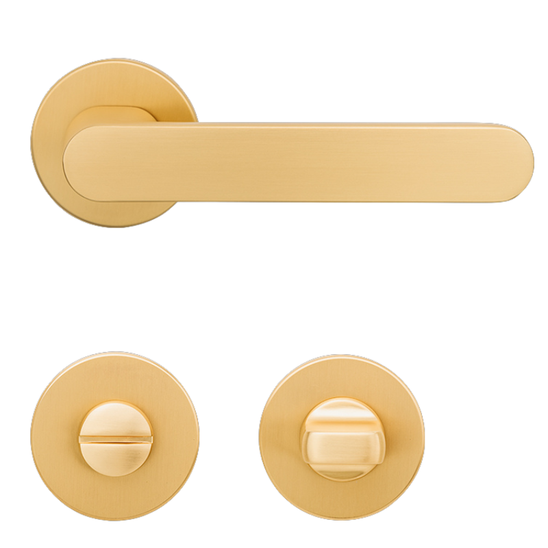 Aversa Round - Gold matt - Türdrücker / Rosettengarnitur - Griffwelt