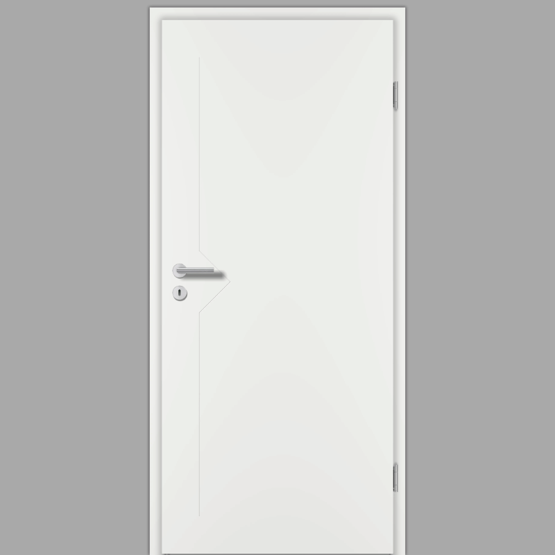 Riva RI3 Zimmertür / Innentür Weiss RAL 9016 mit Zarge CPL Weißlack