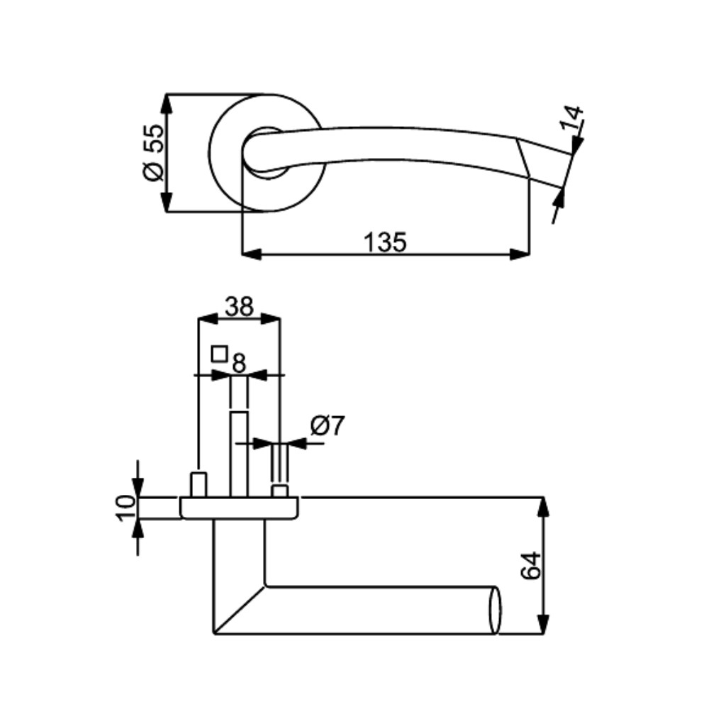 Oslo - R - Türdrücker / Rosettengarnitur - Südmetall GmbH