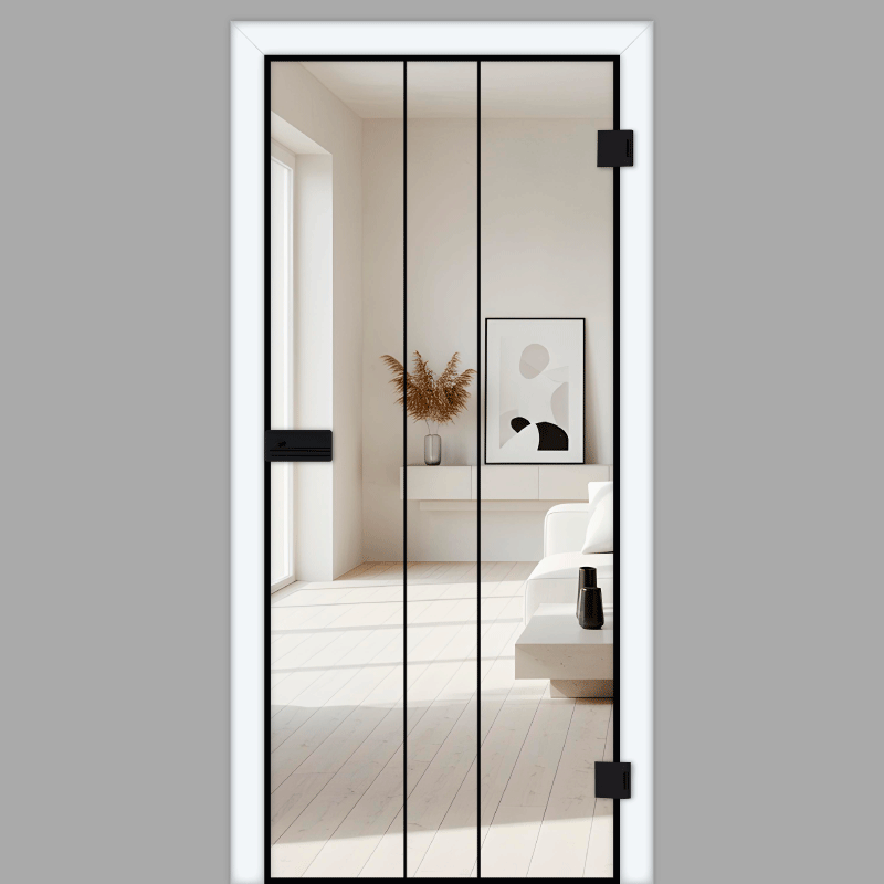 NoirLine 28 - Ganzglastüren / Glastüren mit Zarge Komplettset - Lofttüren | NoirLine