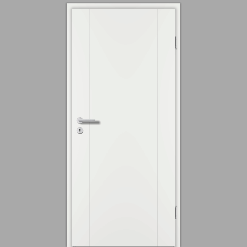 Riva RI2 Zimmertür / Innentür Weiss RAL 9016 mit Zarge CPL Weißlack