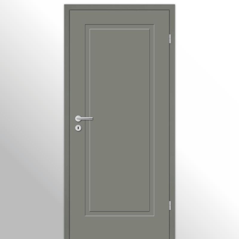 Cala 01 Landhaustür / Stiltür mit Zarge RAL 7037 Lavagrau