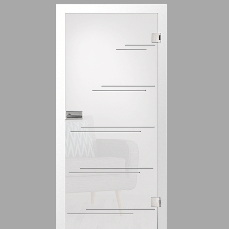 ER 47 Rillenschliff Motiv matt - Ganzglastüren / Glastüren mit Zarge Komplettset - Erkelenz GmbH