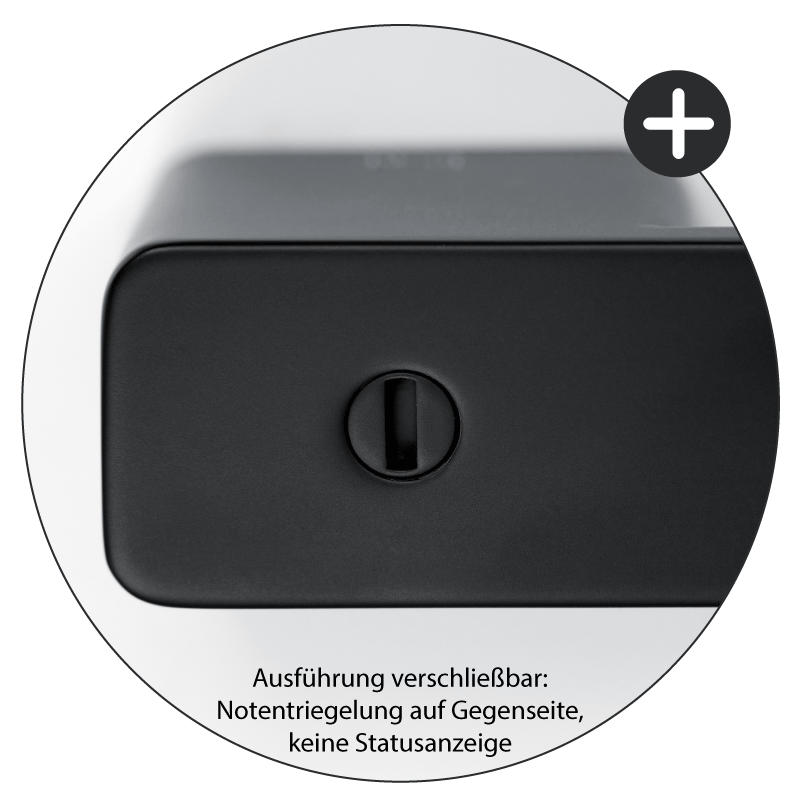 R8 ONE - smart2lock - Graphitschwarz - Türdrücker / Rosettengarnitur - Griffwerk
