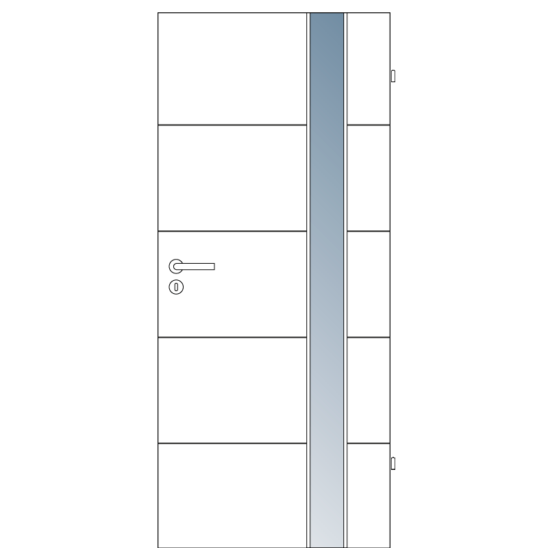 Mala 10 - Light 1-B - Holzglastür RAL 9003