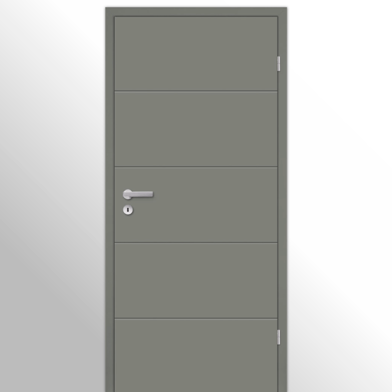 Mala 10 Zimmertür / Innentür mit Zarge RAL 7073 Lavagrau - Designtür