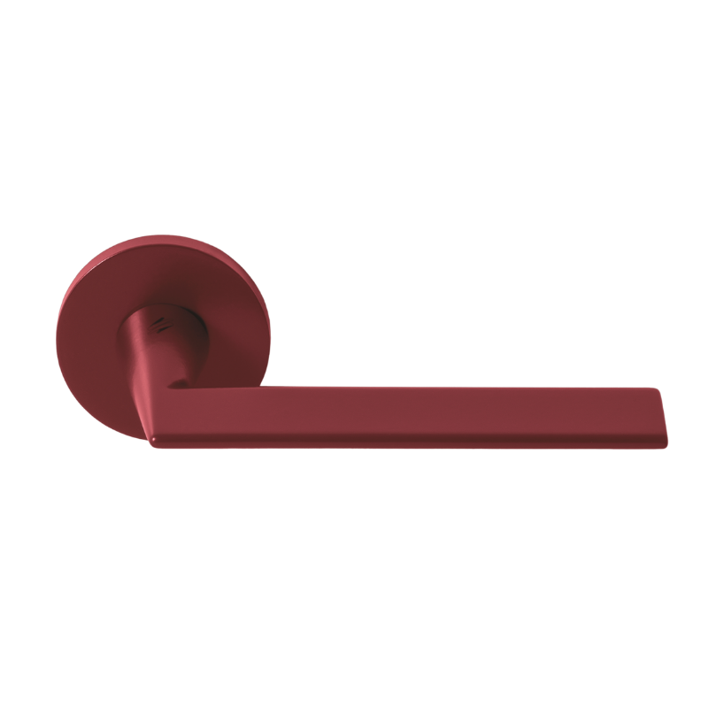Türgriff, Türdrücker, Rundrosette, Metall, Rot