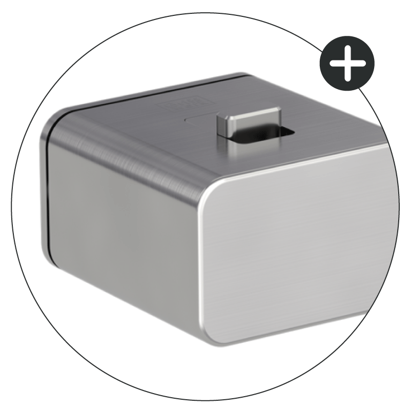 R8 ONE - smart2lock - Smatgrau- Türdrücker / Rosettengarnitur - Griffwerk