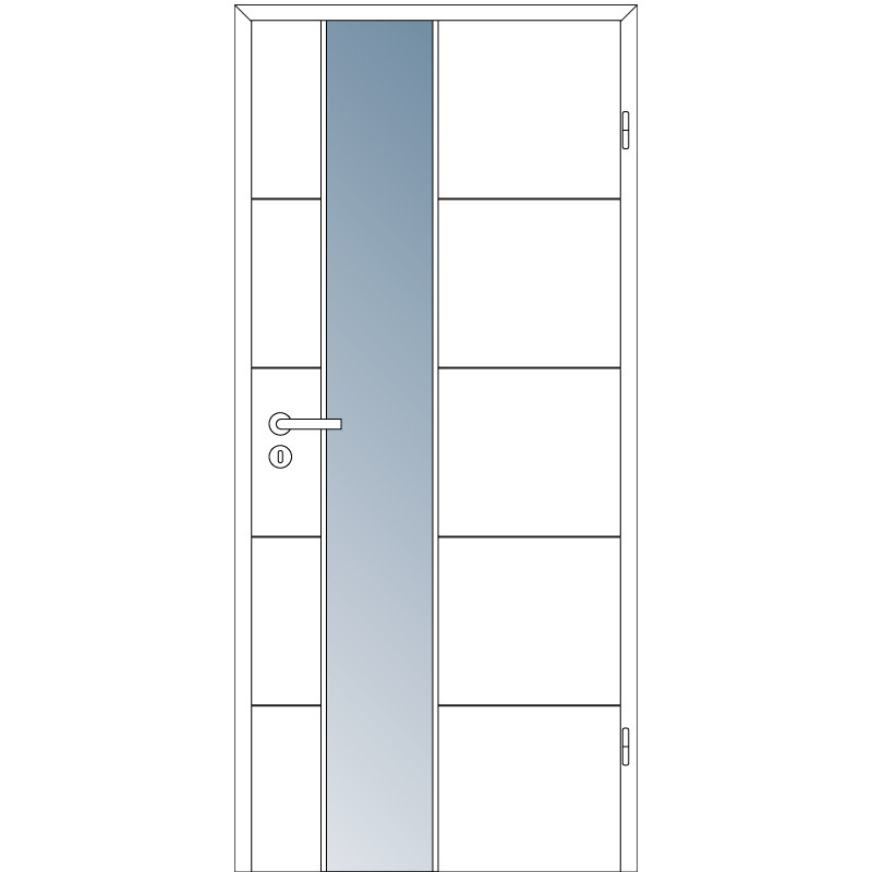 Tür, Glasscheibe, vertikales Fensterpaneel, Innertür, Griff