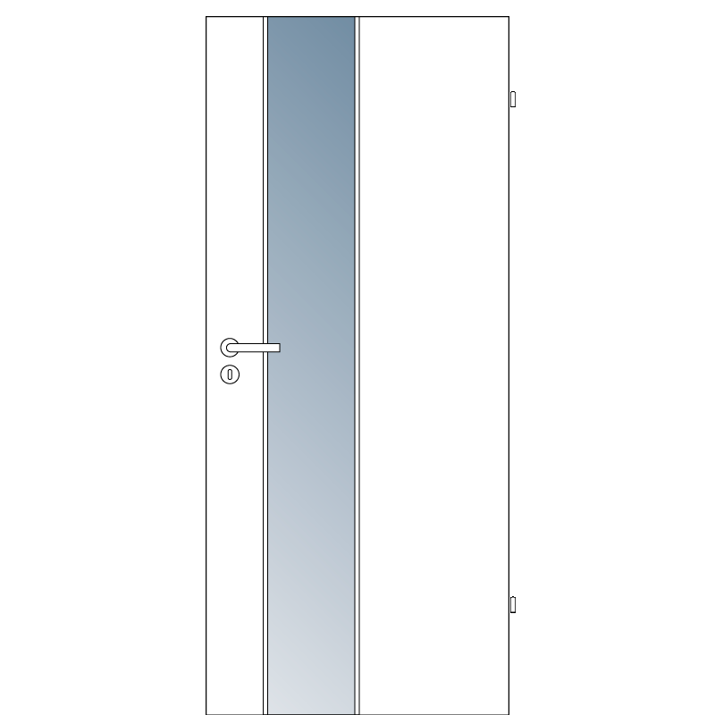 Polarweiss 03 - Light 2-S - Holzglastür CPL RAL 9003