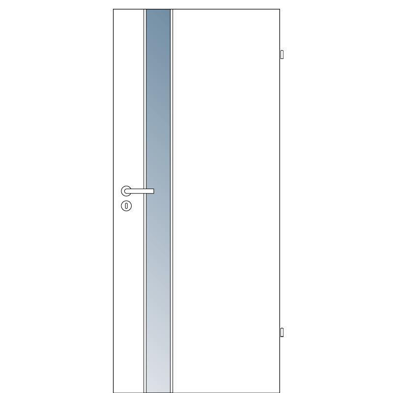 Polarweiss 03 - Light 1-S - Holzglastür CPL RAL 9003