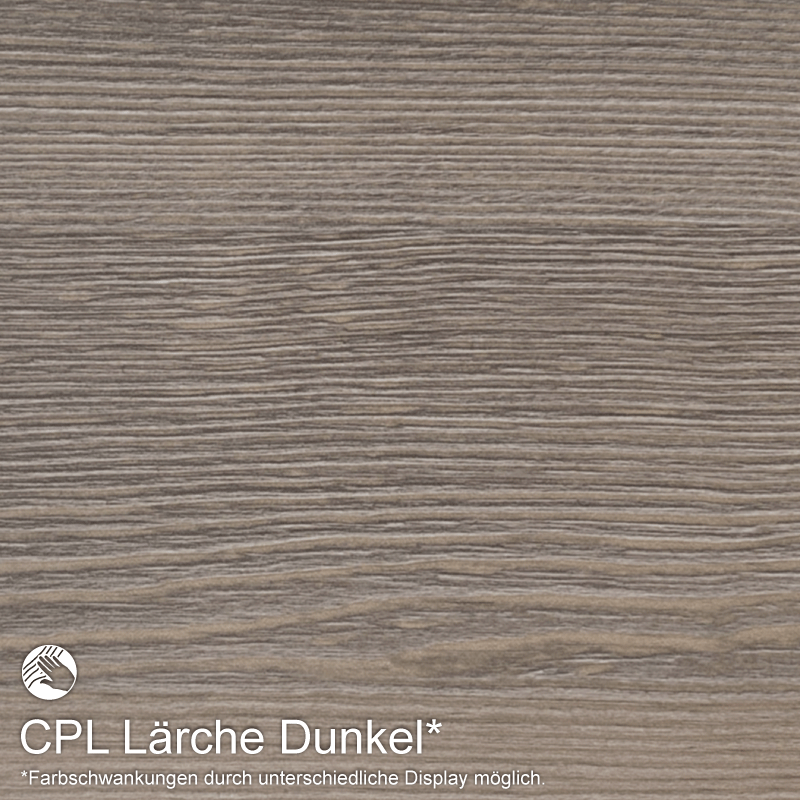 Lärche Dunkel Schiebetür in der Wand laufend - fühlbare CPL Oberfläche - Maserung Quer