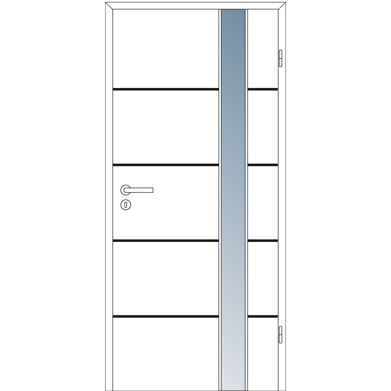 Tür, Türgriff, Zugband, Glasvitrine, Schiebetür