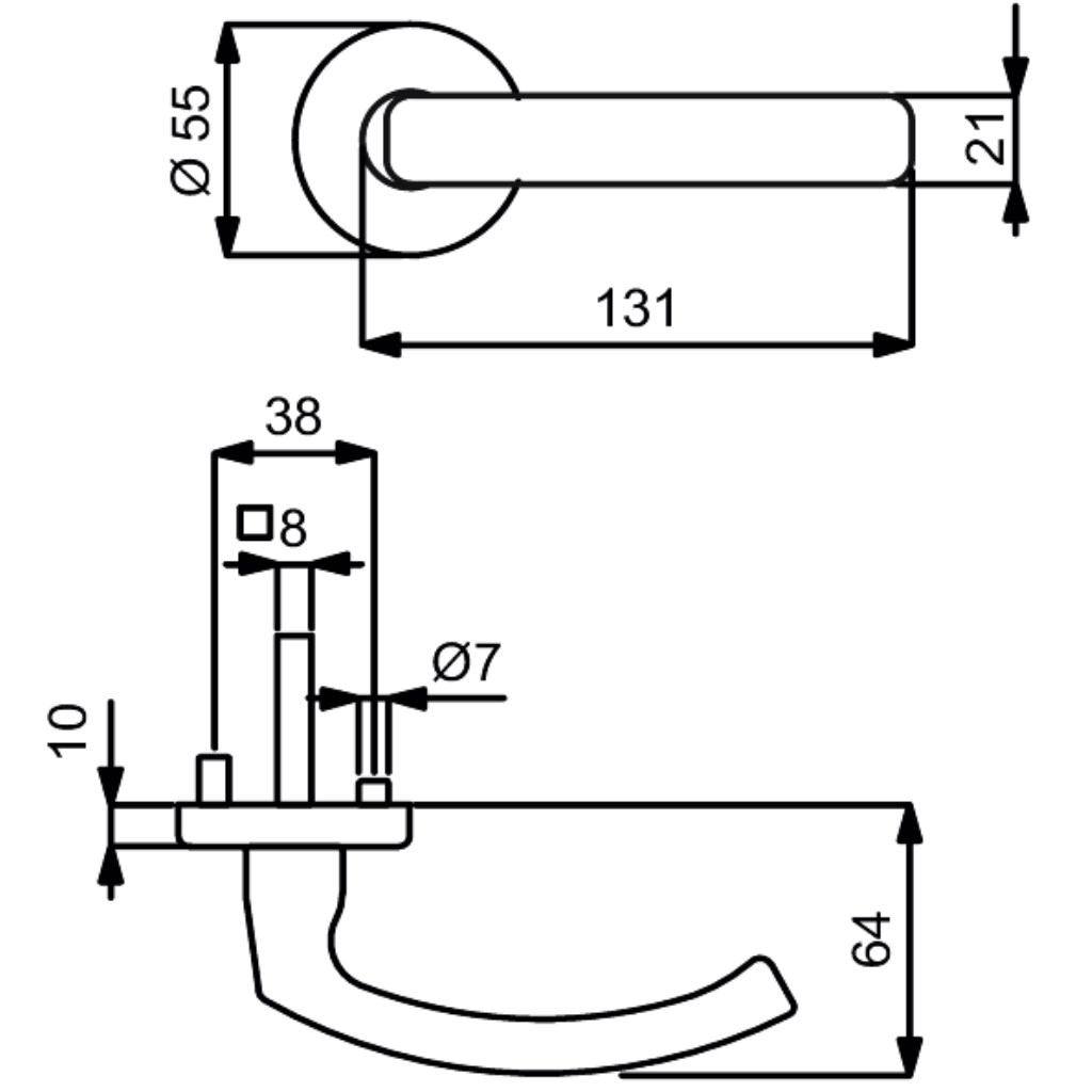 Cintre - R  - Türdrücker / Rosettengarnitur - Südmetall GmbH