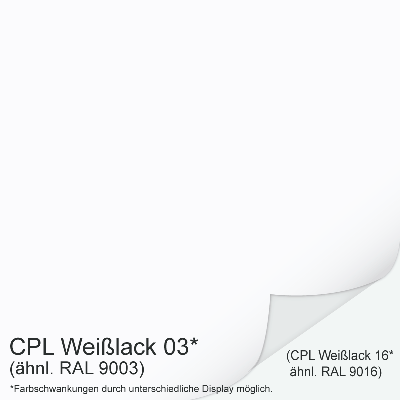 Polarweiss 03 Durchgangszarge - CPL RAL 9003 RK 60 bombiert